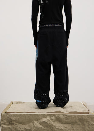 Holy Rhinestone Sweatpants (Grey / Black)