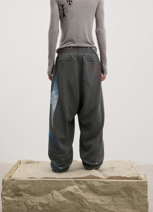 Holy Rhinestone Sweatpants (Grey / Black)